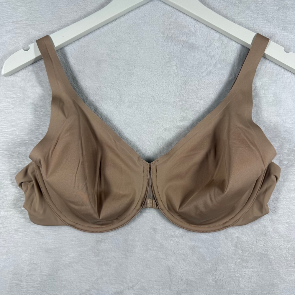 ThirdLove 24/7 Classic Uplift Plunge Bra Taupe Nude 36C Underwire Microfiber